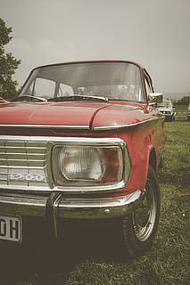 red vehicle, windshield, transportation, automobile, car, sports car HD wallpaper