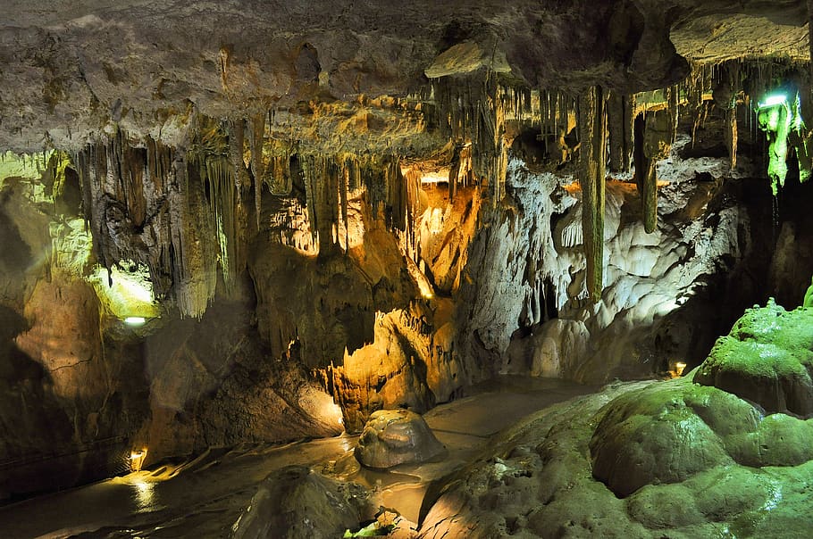 cave, grotto, underground, rocks, geology, stalactite, rock - object HD wallpaper
