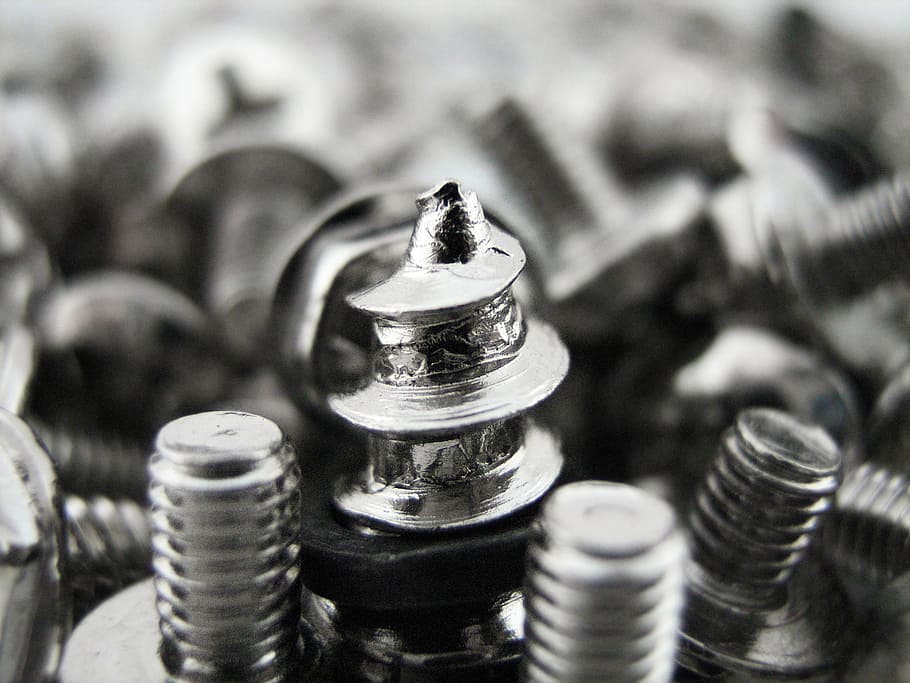screws, closeup, heap, chrome, steel, nobody, many, heavy, bolt HD wallpaper