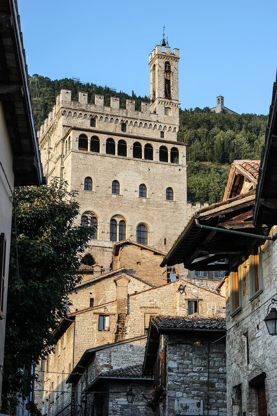 glimpse, historian, borgo, ancient, gubbio, umbria, italy, built structure HD wallpaper