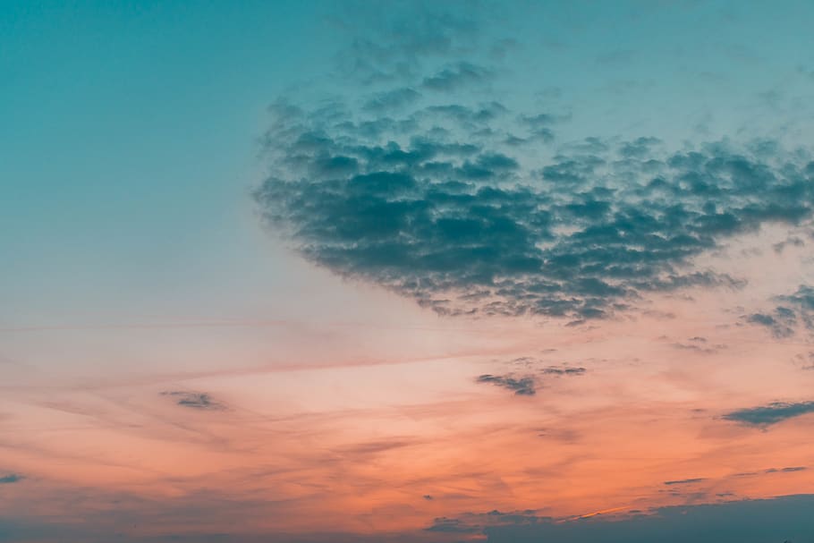 altocirrus clouds, sky, cloud - sky, sunset, beauty in nature HD wallpaper