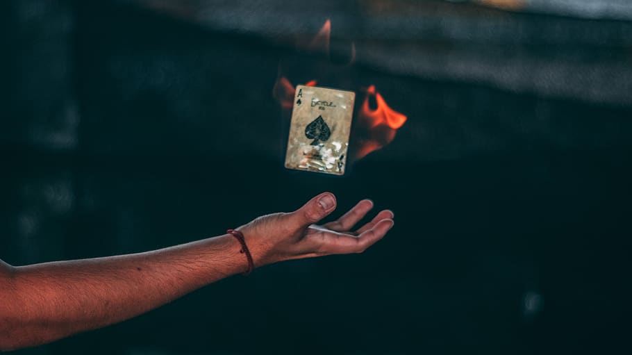 chile, iquique, bycicle, fire, cards, aceofspades, photoshop HD wallpaper
