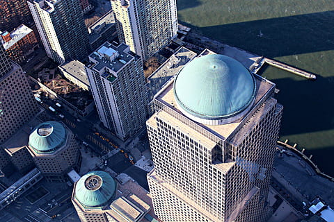 bird's eye view photo of high-rise buildings, skyscraper, tower HD wallpaper