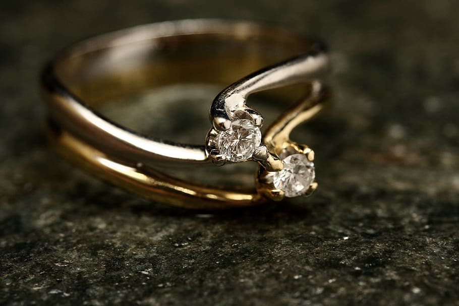 Close-Up Photo of Ring With Diamonds, accessory, blur, depth of field