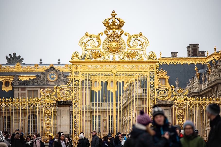 gold-colored gate, built structure, building exterior, architecture HD wallpaper
