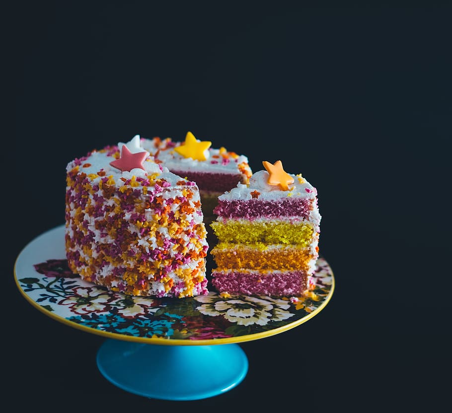 Birthday cake, celebrate, celebration, close up, color, colorful