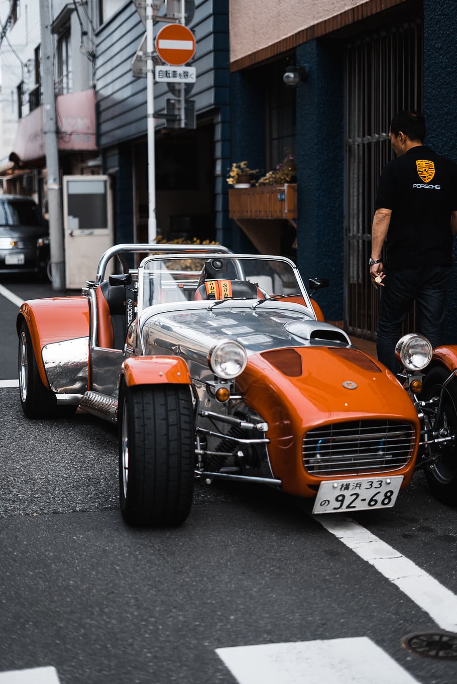 red classic car parking on side, mode of transportation, motor vehicle HD wallpaper