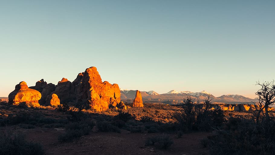 brown rock formation during daytime, nature, outdoors, mesa, desert