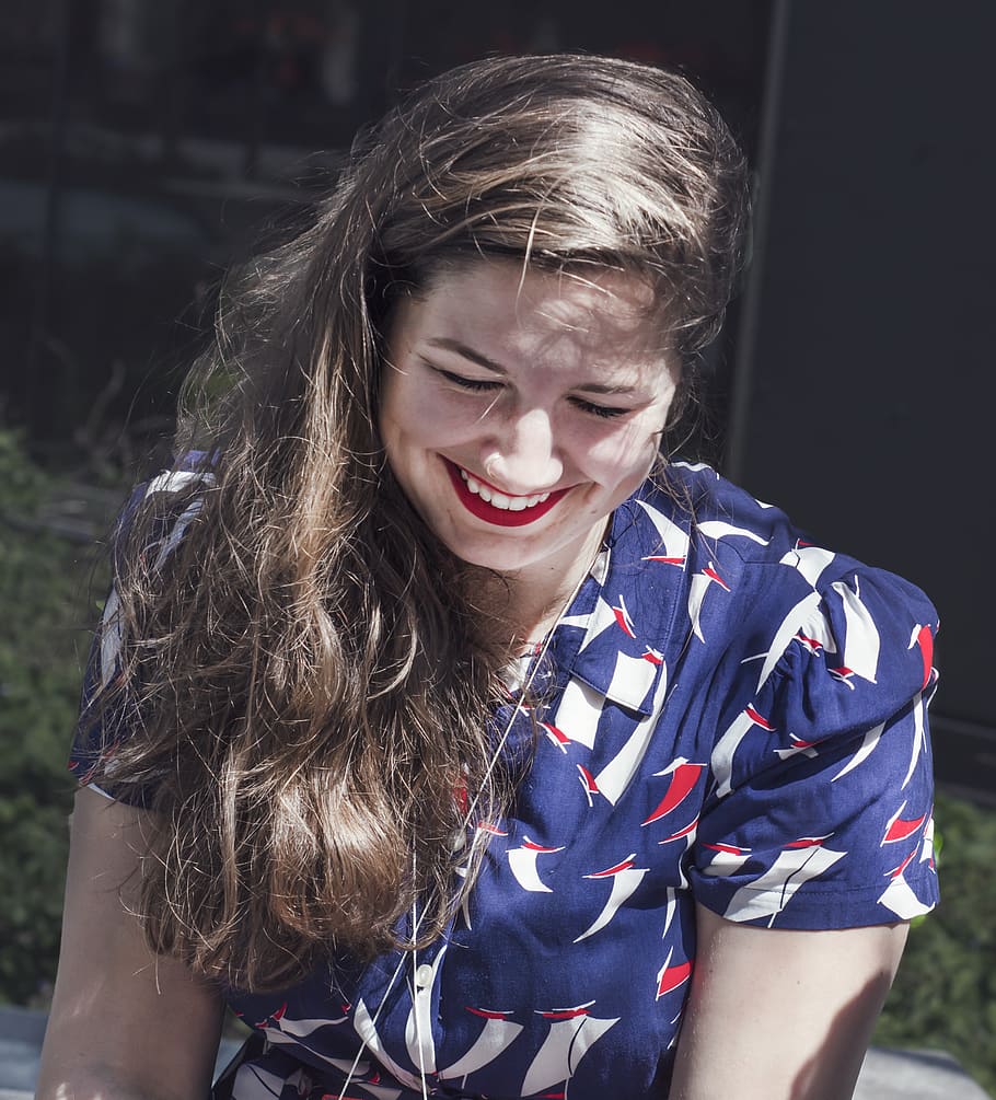 canada, montreal, spring, summer, bright smile, long hair, happy woman HD wallpaper