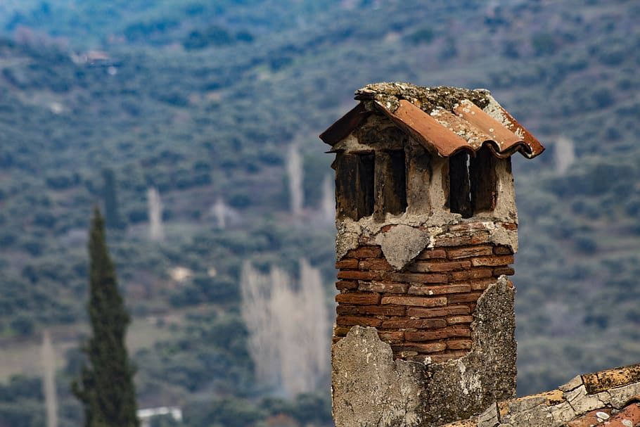 chimney, home, old, roof, building, architecture, window, housing HD wallpaper