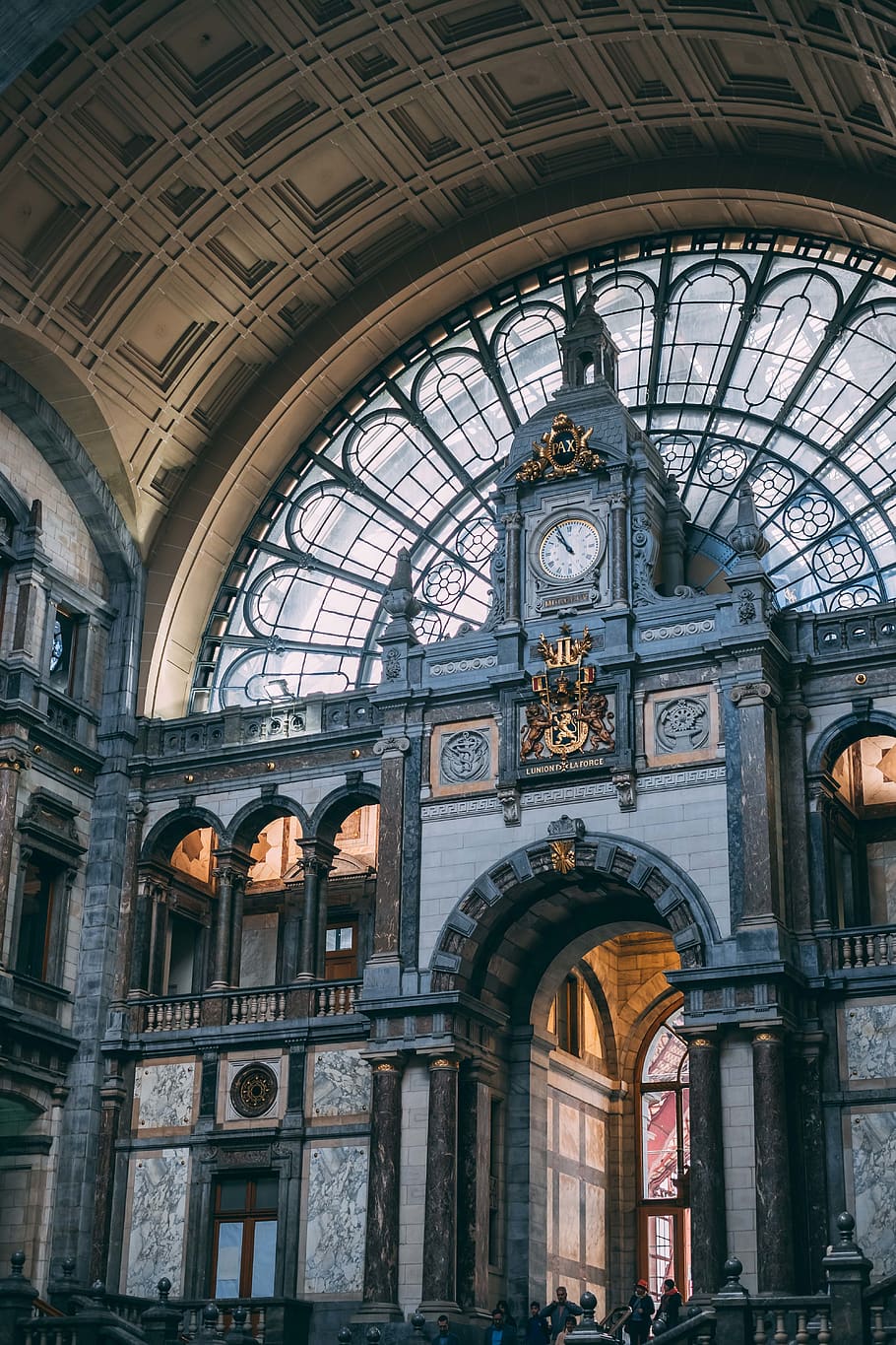 building, station, antwerp, clock, architecture, built structure HD wallpaper