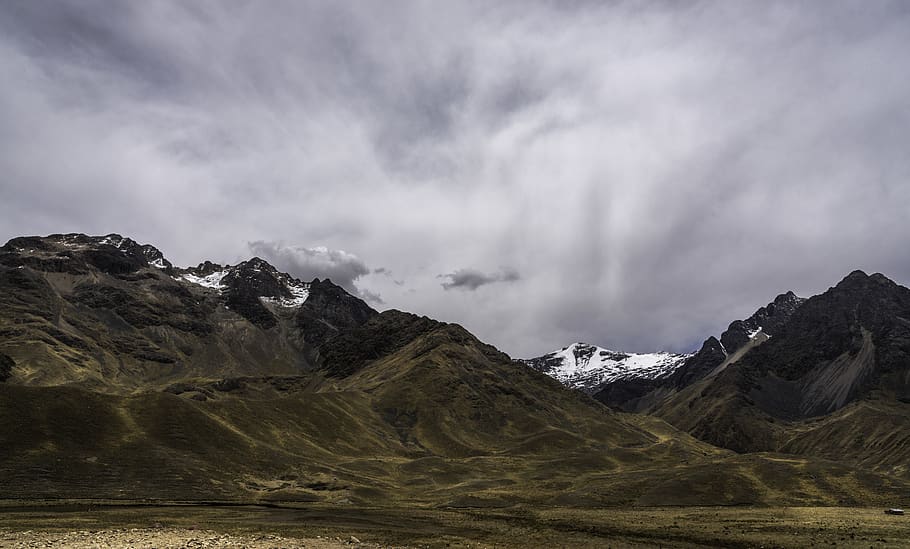 Photo of Brown Rocky Mountain, altitude, clouds, cold, daylight HD wallpaper