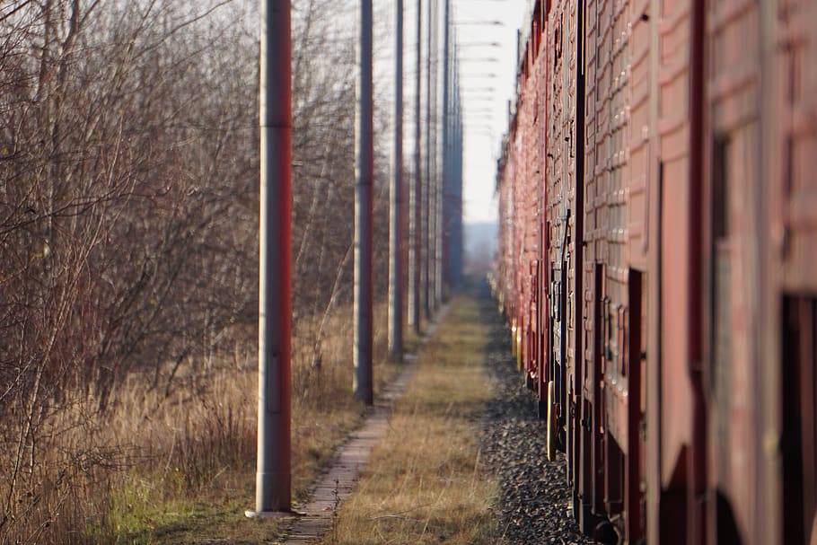 train, railway, transport, commute, goods wagons, no people HD wallpaper