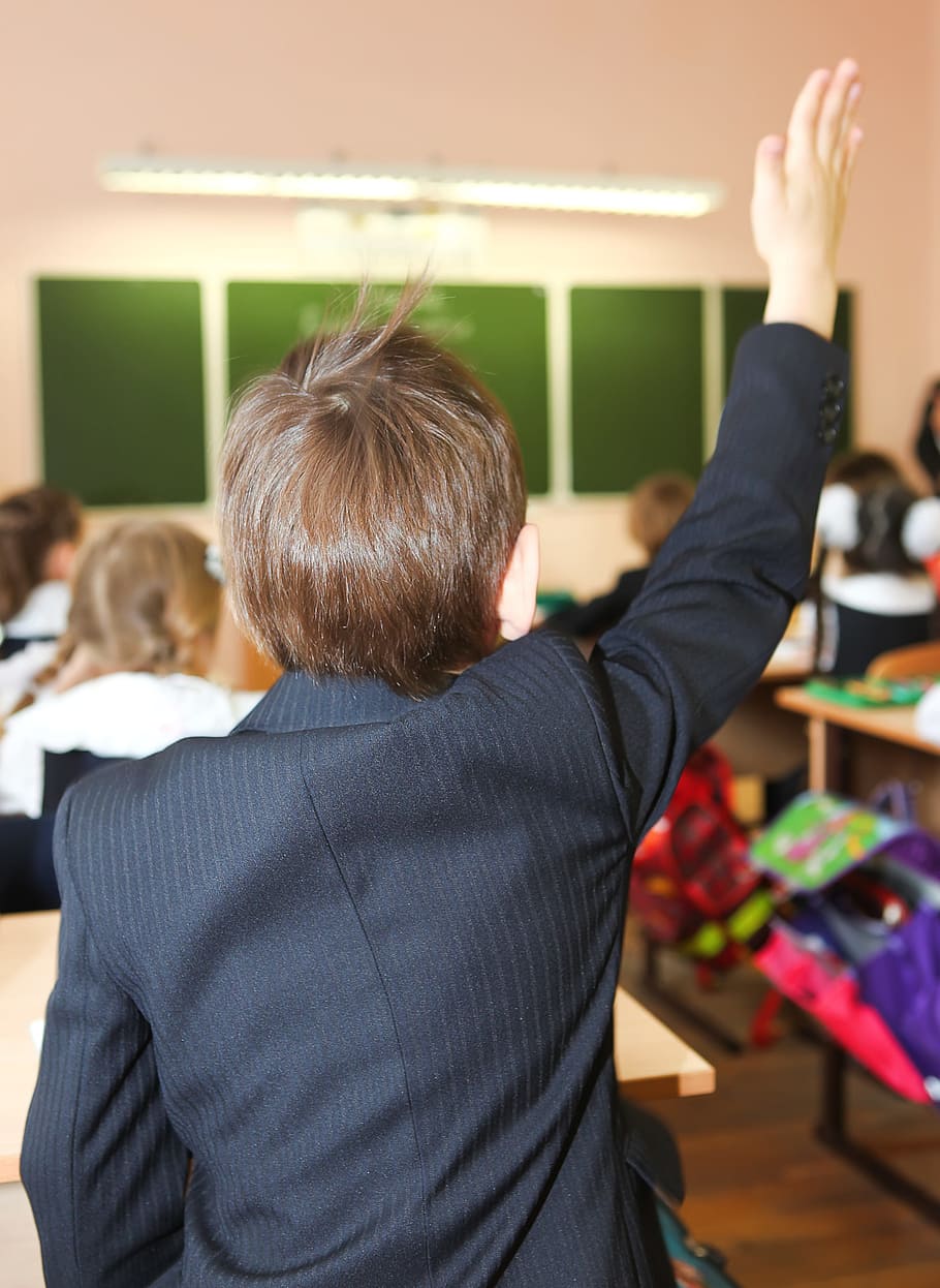 boy, cute, education, elementary, excellent, female, gesture HD wallpaper