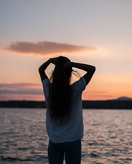canada, magog, sunset, sky, water, beauty in nature, sea, real people HD wallpaper