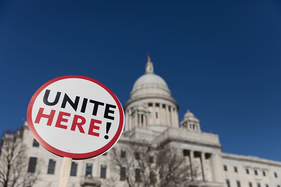 government, unite, protest, building exterior, sign, communication HD wallpaper