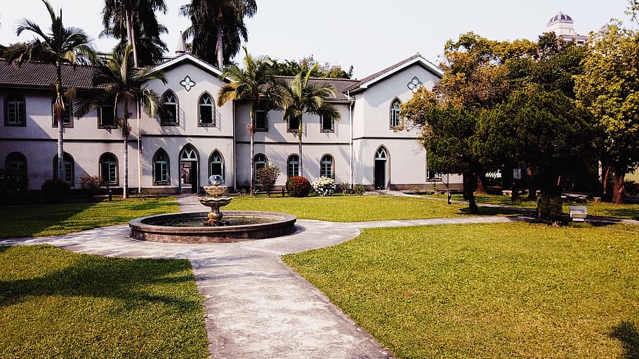 plant, grass, water, tree, outdoors, villa, building, housing HD wallpaper