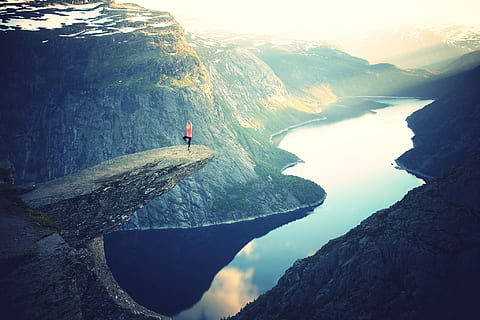 rock, cliff, high, tableau, mountain, extreme, nature, sport HD wallpaper