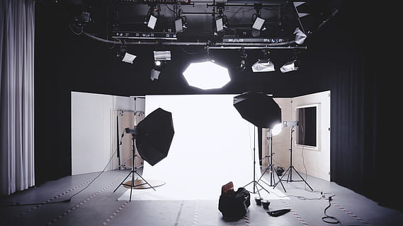 Photo Studio With White Wooden Framed Wall Mirror, camera, contemporary HD wallpaper