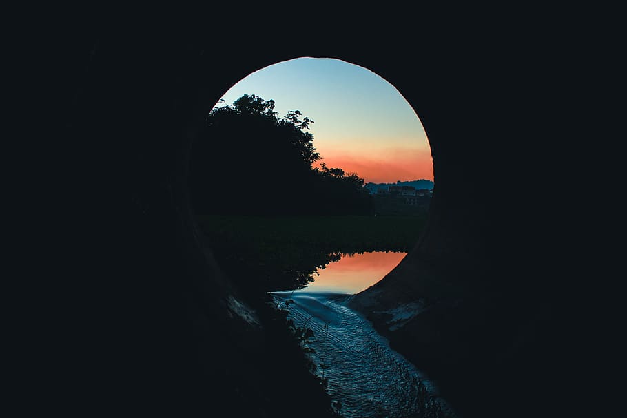 Golden Hour, dark, dawn, eclipse, evening, light, reflection HD wallpaper