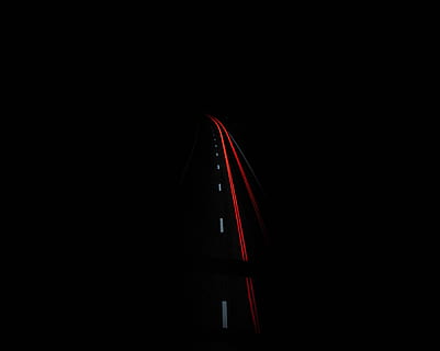 time-lapse photography of street light, lane, traffic, motion HD wallpaper