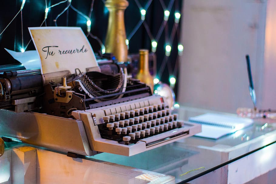 machine writing, decoration, event, retro, letters, vintage HD wallpaper