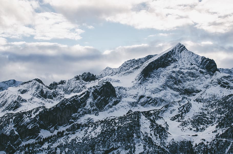 mountain, snow, germany, alp, cold temperature, beauty in nature HD wallpaper