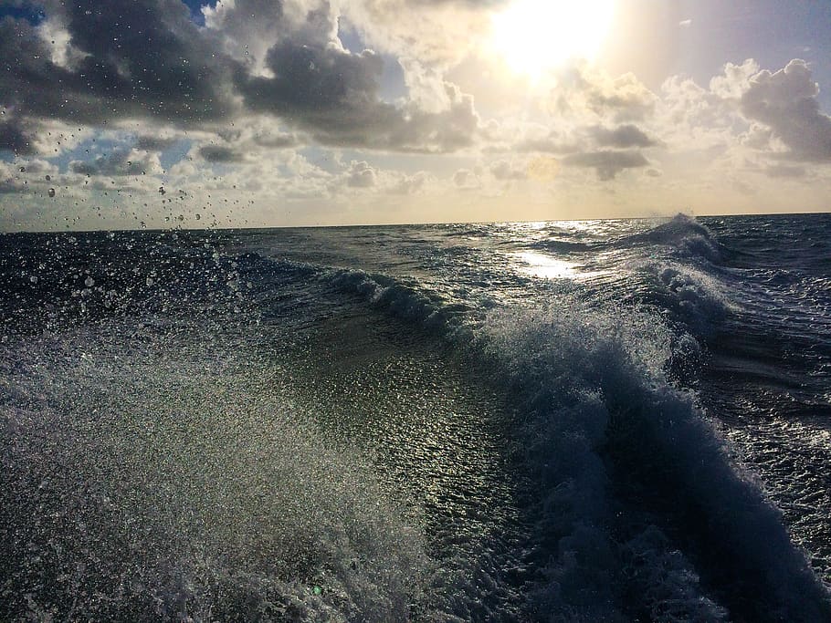 united states, marathon, ocean, sea, water, sky, horizon, horizon over water HD wallpaper