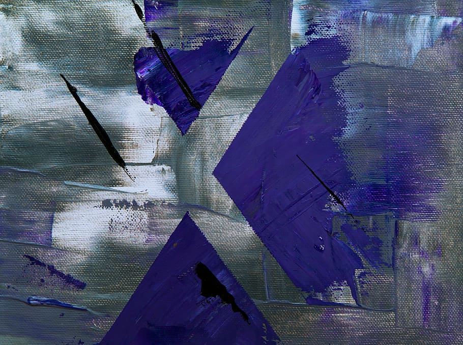 Blue and Grey Paint Brush Stroke, abstract, abstract painting