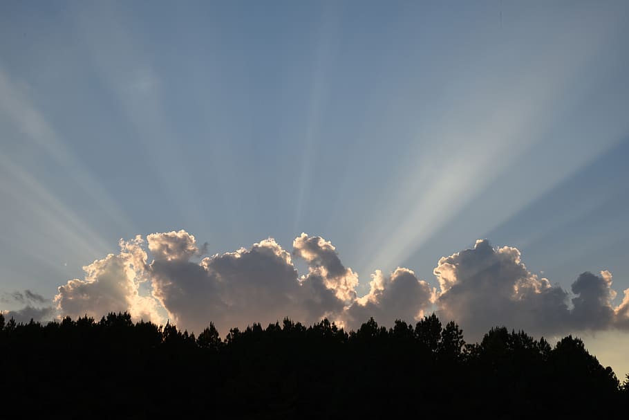 sky, clouds, sun, bright, contrast, cloud - sky, beauty in nature HD wallpaper