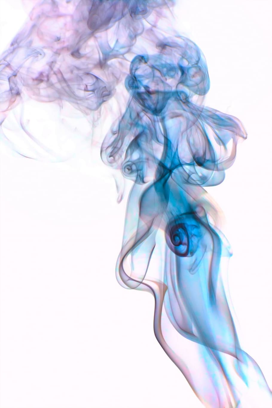 blue, smoke, abstract, air, aroma, art, white, curve, dynamic HD wallpaper