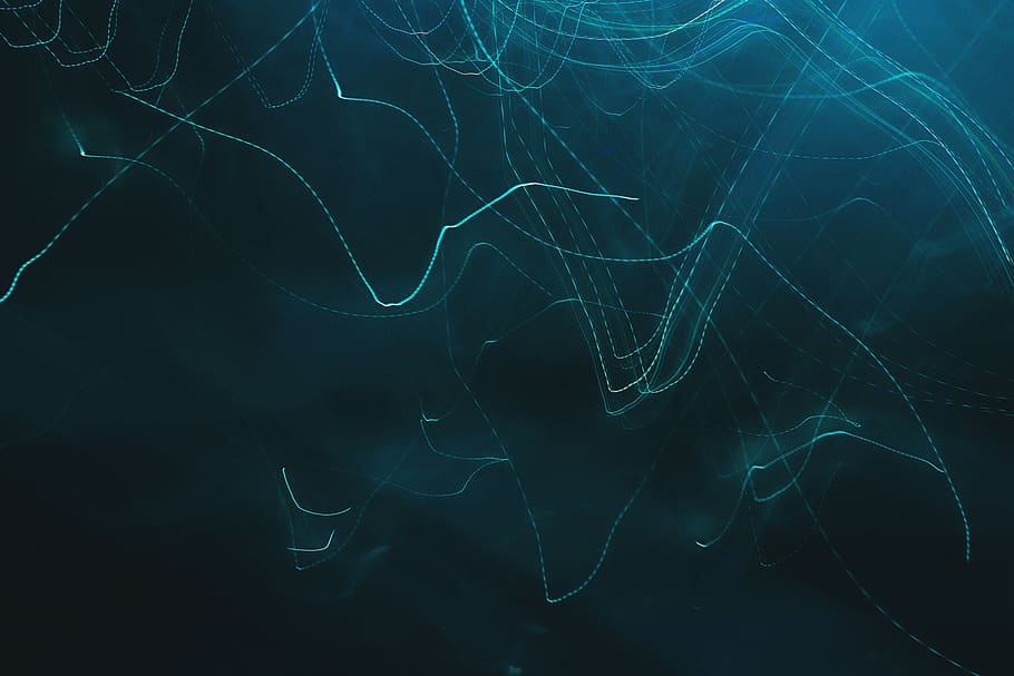 wave artwork, no people, abstract, motion, pattern, night, illuminated HD wallpaper