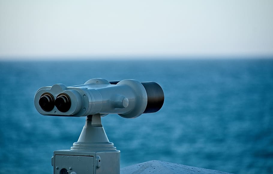 binoculars, see, look, view, watch, perspective, future, horizon