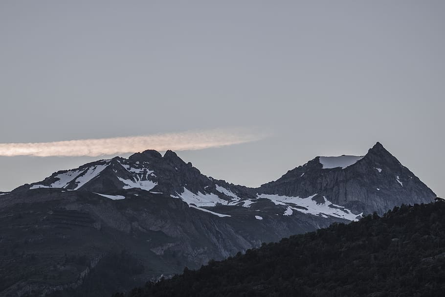 mountains with snow on top, alp, snowcapped, spring, switzerland HD wallpaper