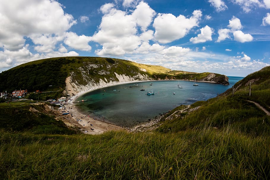 water, flow, shore, beach, nature, landscape, cloud - sky, scenics - nature HD wallpaper