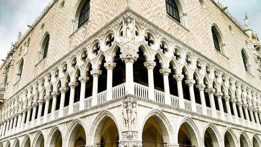 italy, venezia, doge's palace, photography, architecture, minimal HD wallpaper