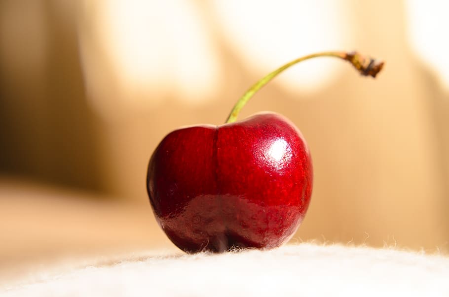 cherry, fruit, grass, nature, red, stem, healthy eating, food HD wallpaper