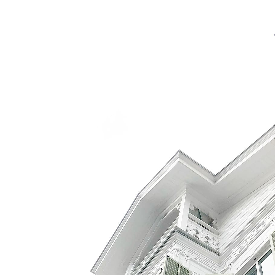 House Under White Sky, architecture, building, low angle shot HD wallpaper