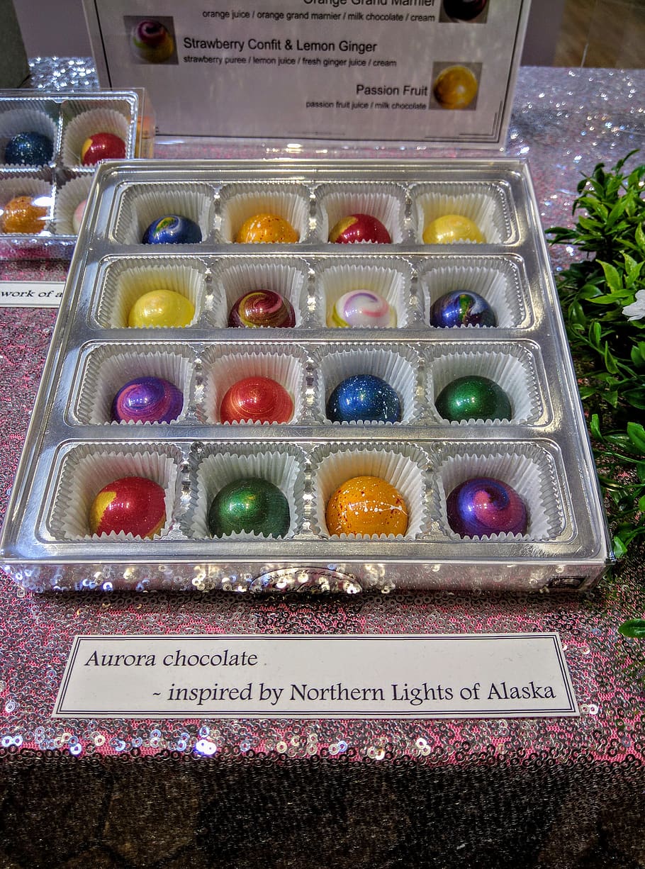 candy, aurora, alaska, text, multi colored, large group of objects HD wallpaper