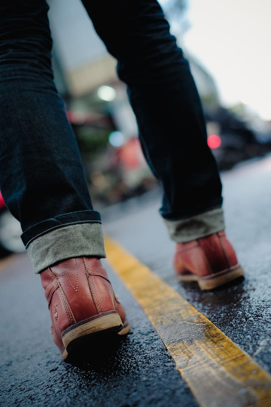 indonesia, braga street, jeans, urban, line, shoes, red, rain