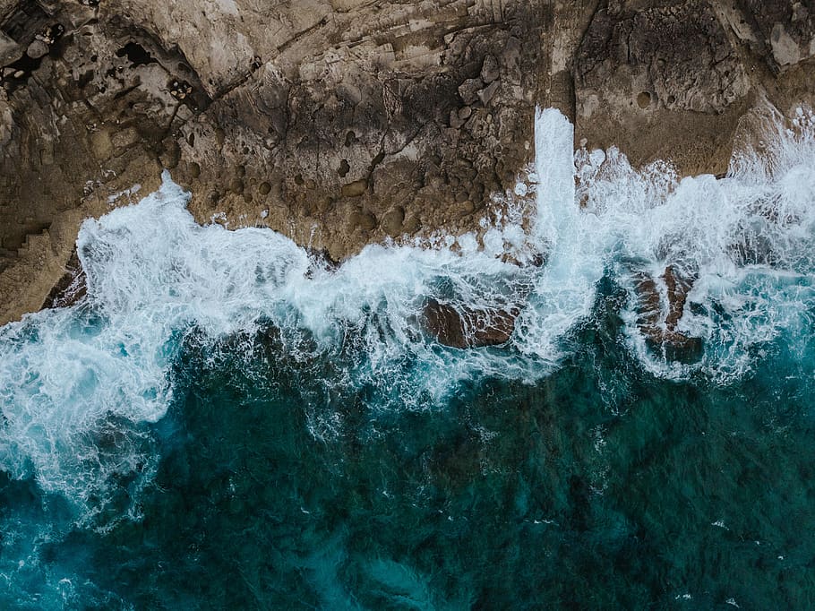 ocean waves, rock, water, rock - object, beauty in nature, motion HD wallpaper