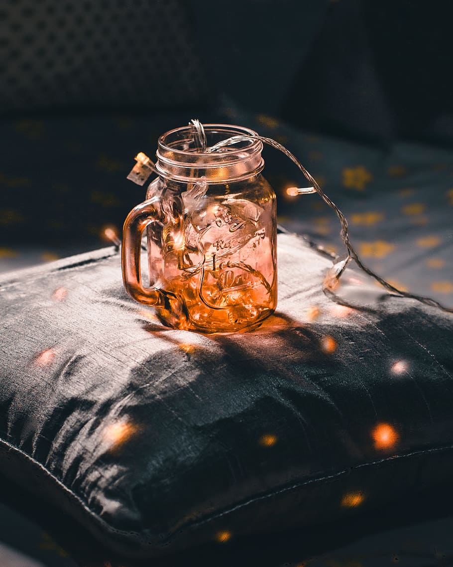 clear glass Ball Mason jar, table, food and drink, close-up, indoors HD wallpaper