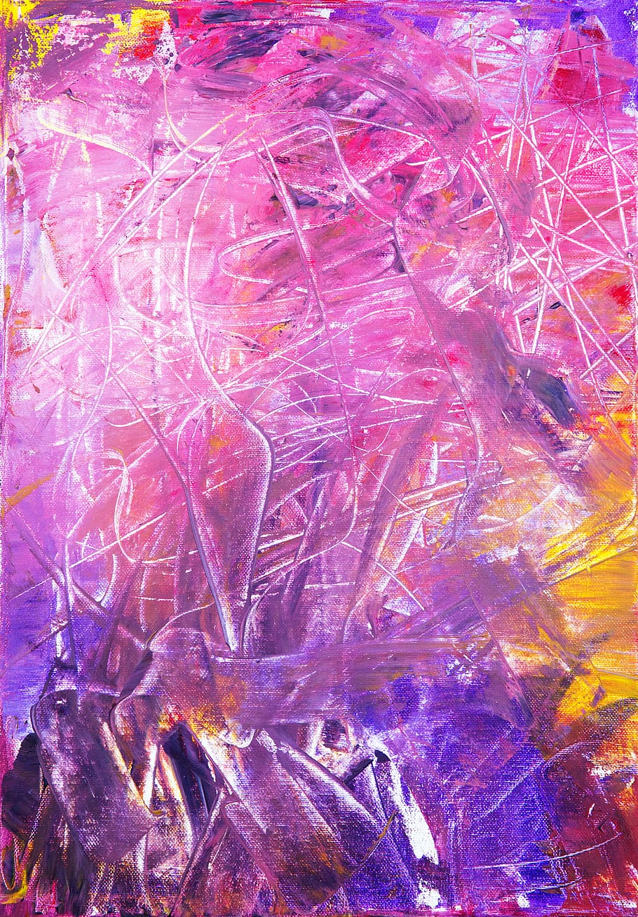 abstract painting, full frame, backgrounds, no people, pink color HD wallpaper