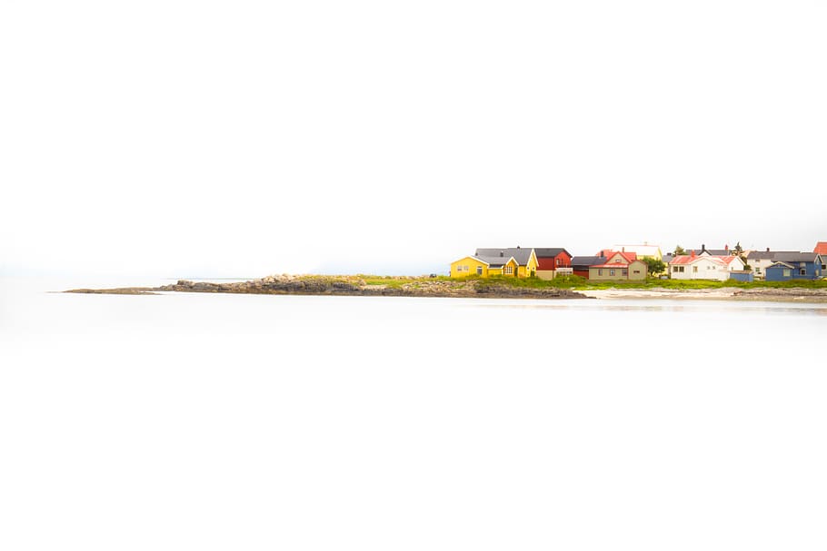 norway, vikabukta, peninsula, color, lappland, nohorizon, water HD wallpaper