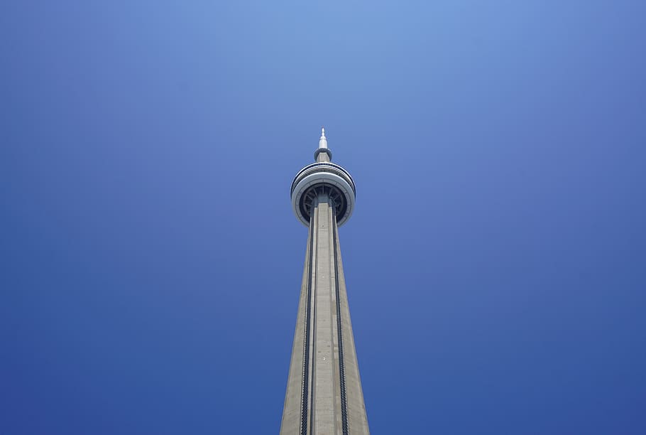 canada, toronto, cn tower, cntower, views, architecture, low angle view, HD wallpaper