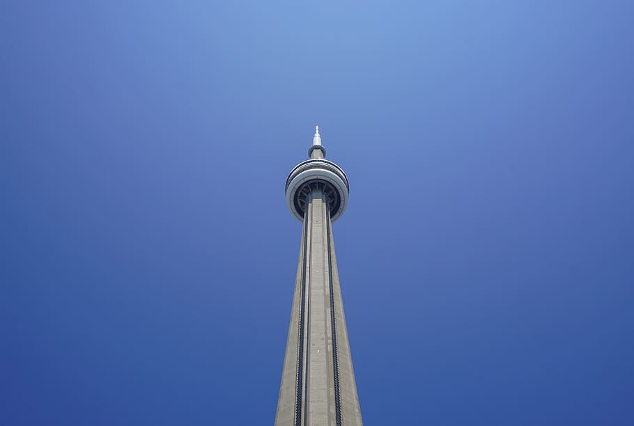 canada, toronto, cn tower, cntower, views, architecture, low angle view HD wallpaper