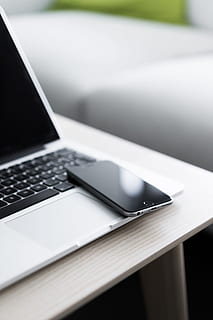 iPhone and MacBook, business, creative, iphone 6, keyboard, laptop HD wallpaper
