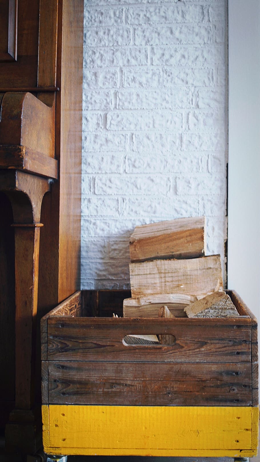 wood, box, lumber, crate, plywood, brick wall, fire wood, wooden crate