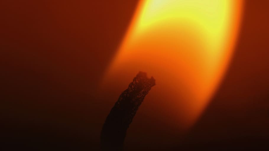 flames, fire, candle, wick, light, shadows, no people, heat - temperature HD wallpaper