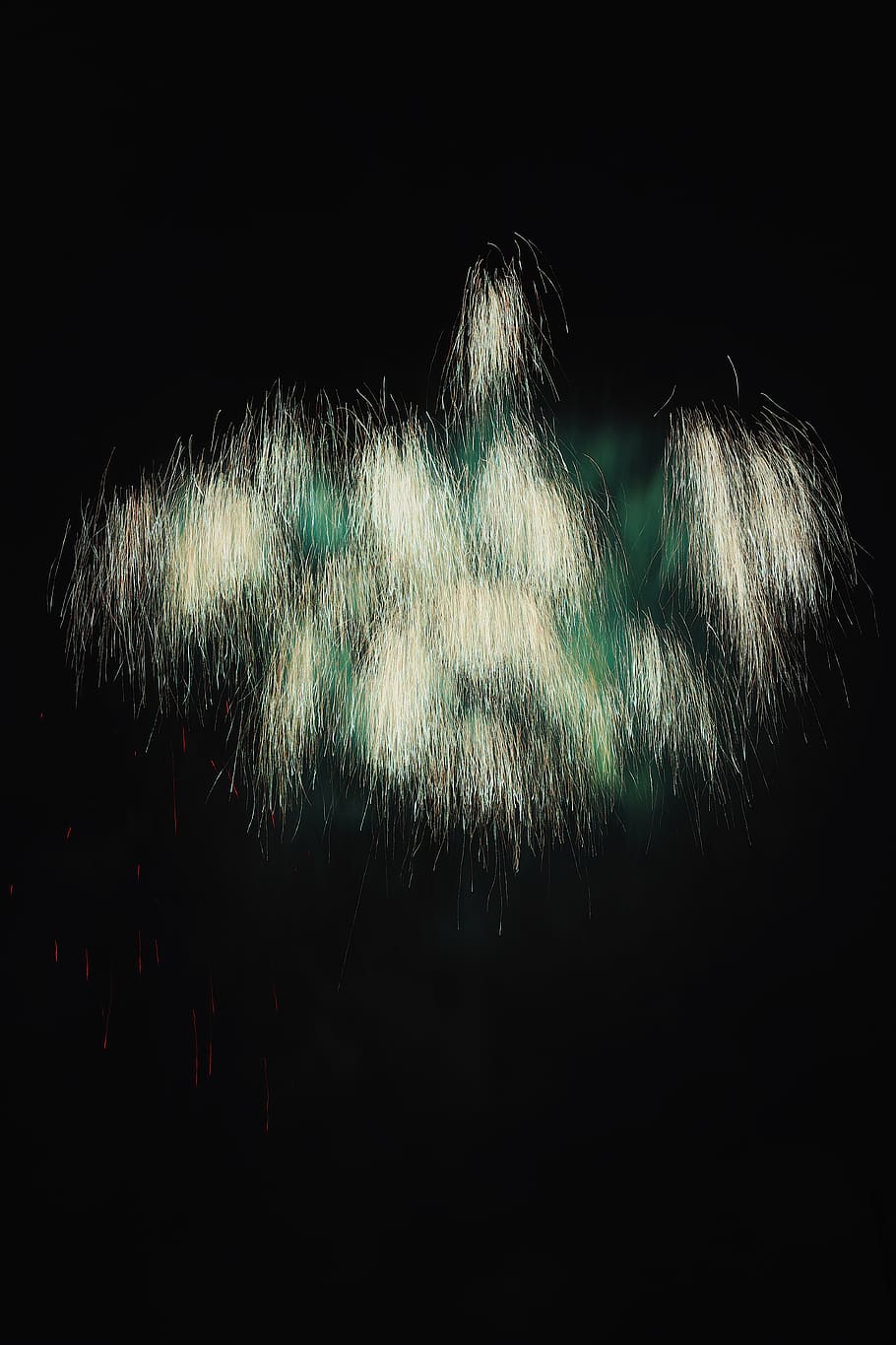 black and green fur textile, nature, outdoors, night, fireworks, HD wallpaper